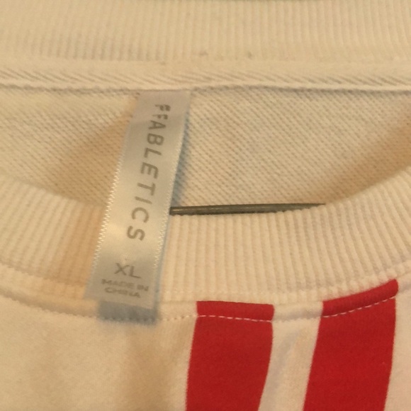 FABLETICS Sweatshirt, cropped, American flag, size XL - Picture 3 of 7